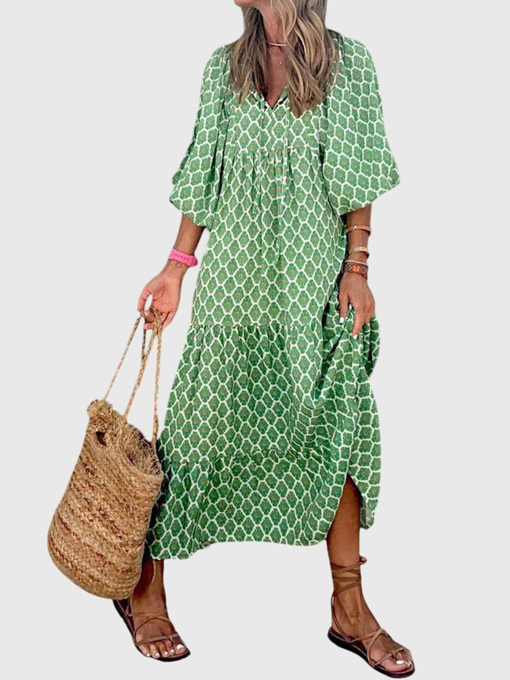 Callirrhoeaia - Stylowa Maxi Sukienka