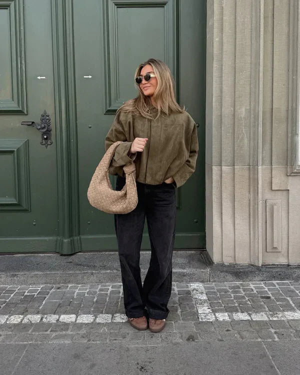 Luna | Zamszowa Bomberka Chic
