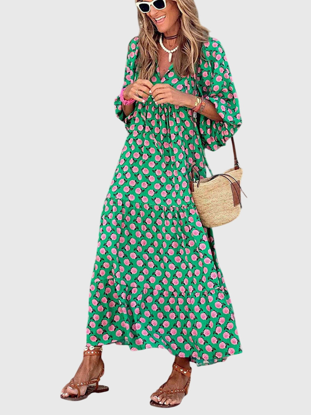 Callirrhoeaia - Stylowa Maxi Sukienka