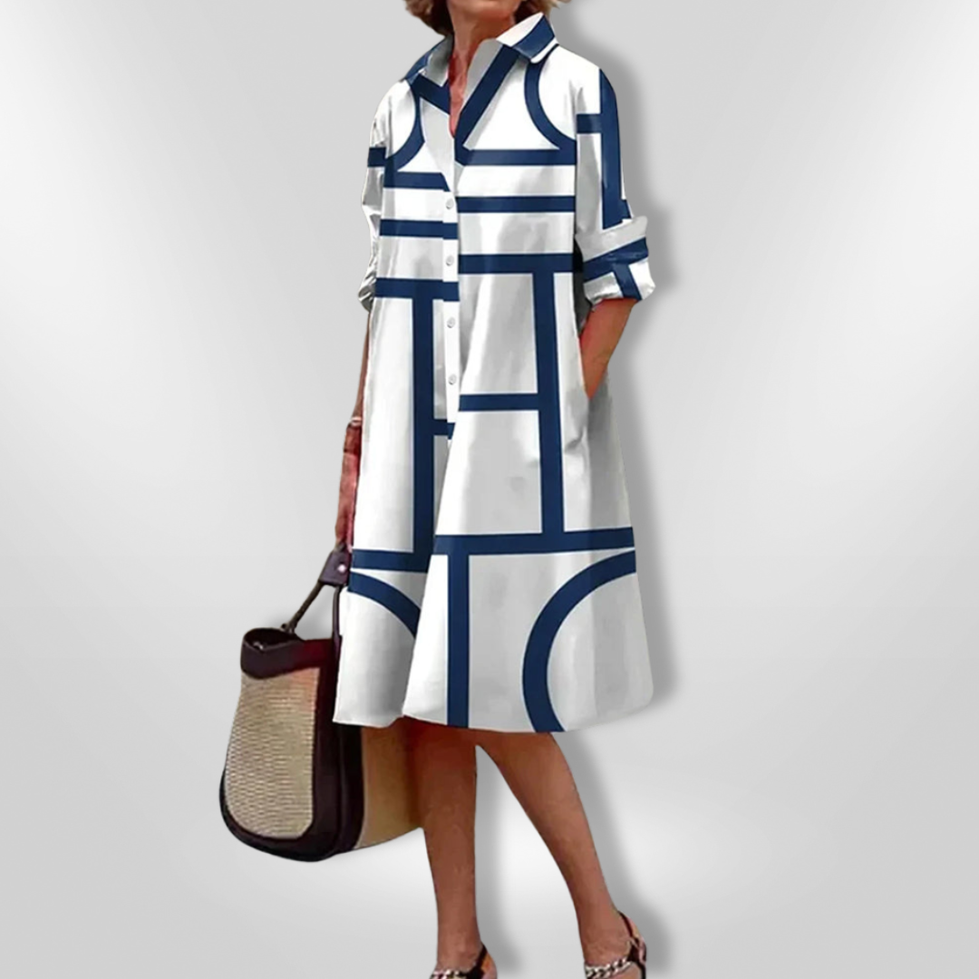 Helen™ | Midi Sukienka Geometria