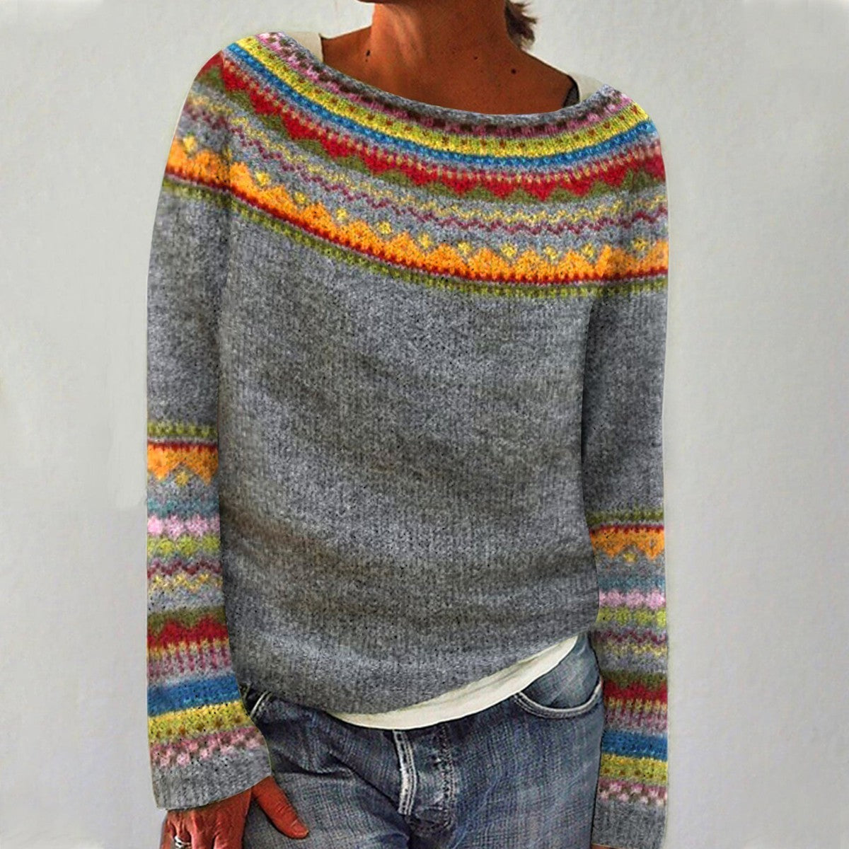 Amanda Retro Wełniany Sweter
