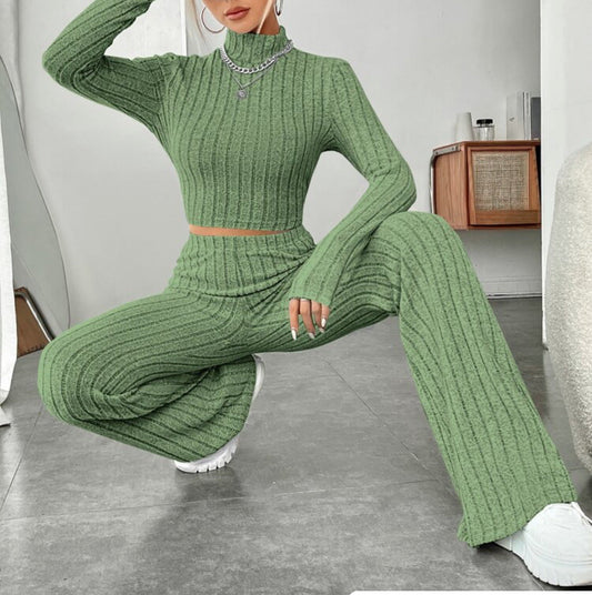 Stylowy Golf z Szerokimi Spodniami