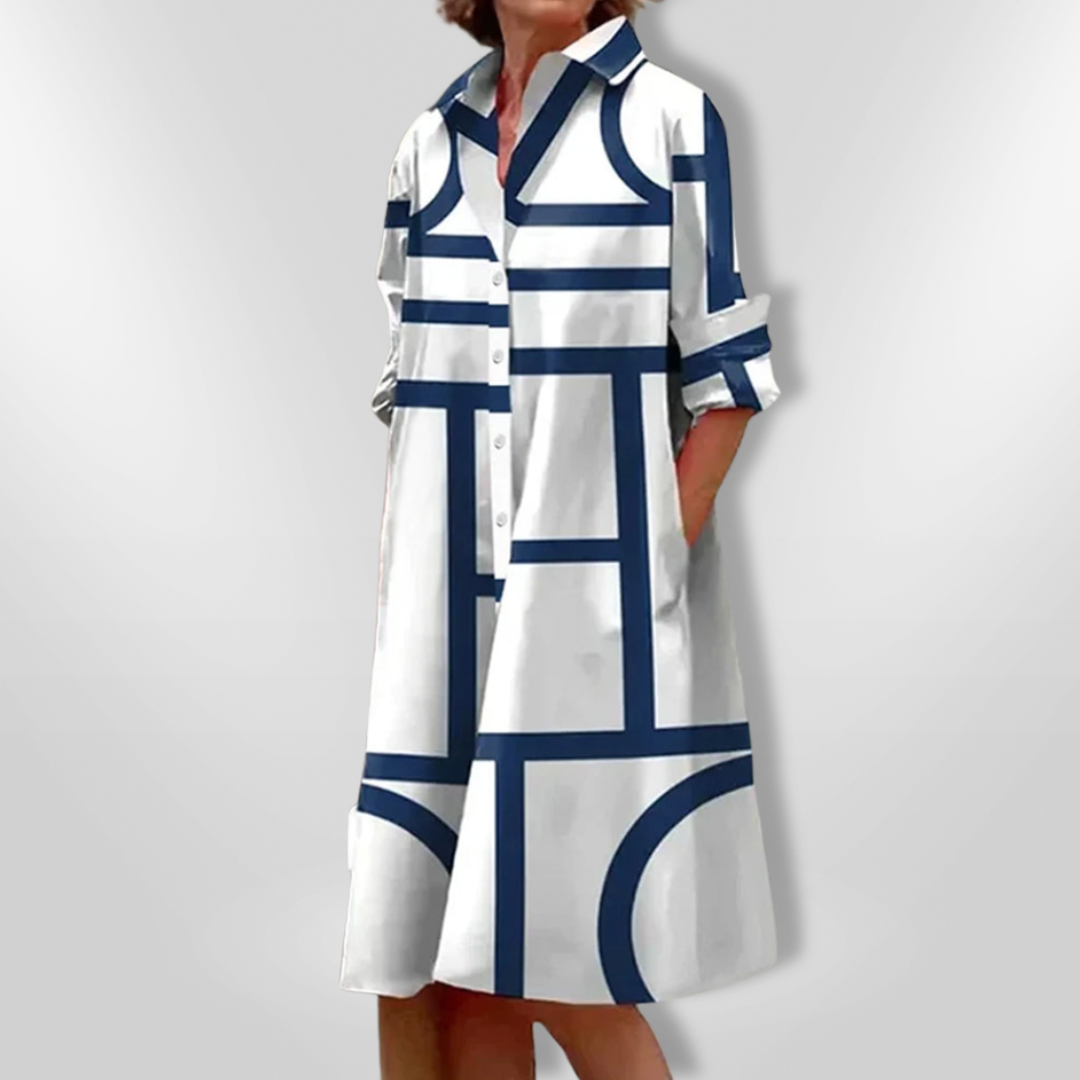 Helen™ | Midi Sukienka Geometria