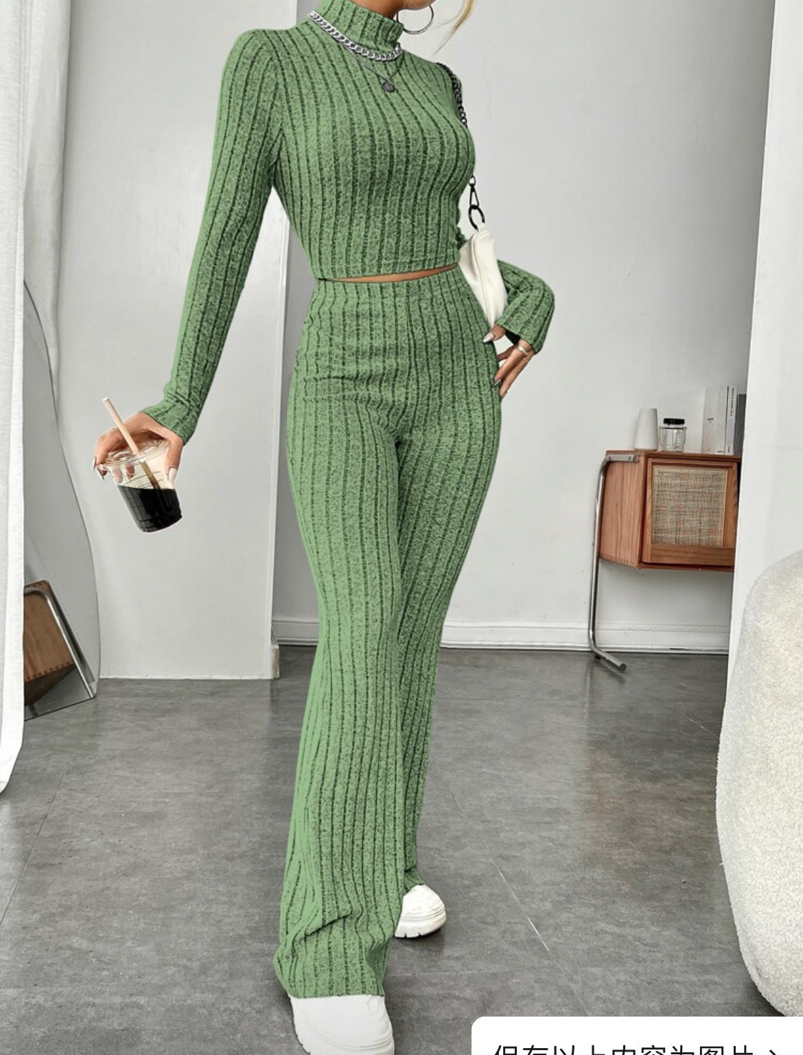Stylowy Golf z Szerokimi Spodniami