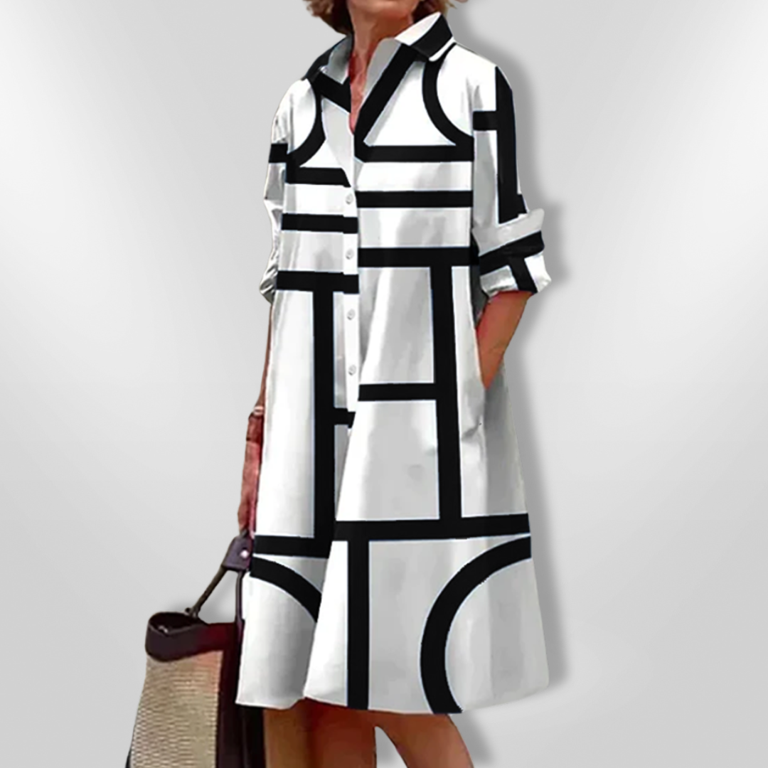 Helen™ | Midi Sukienka Geometria