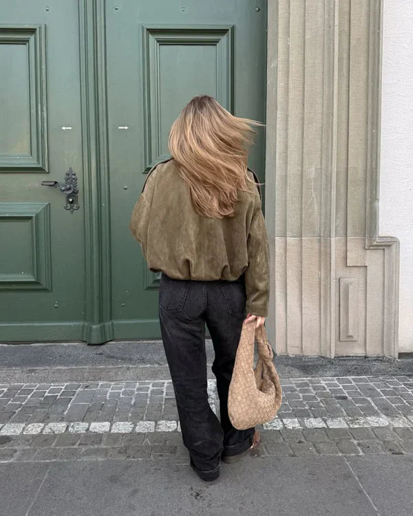 Luna | Zamszowa Bomberka Chic