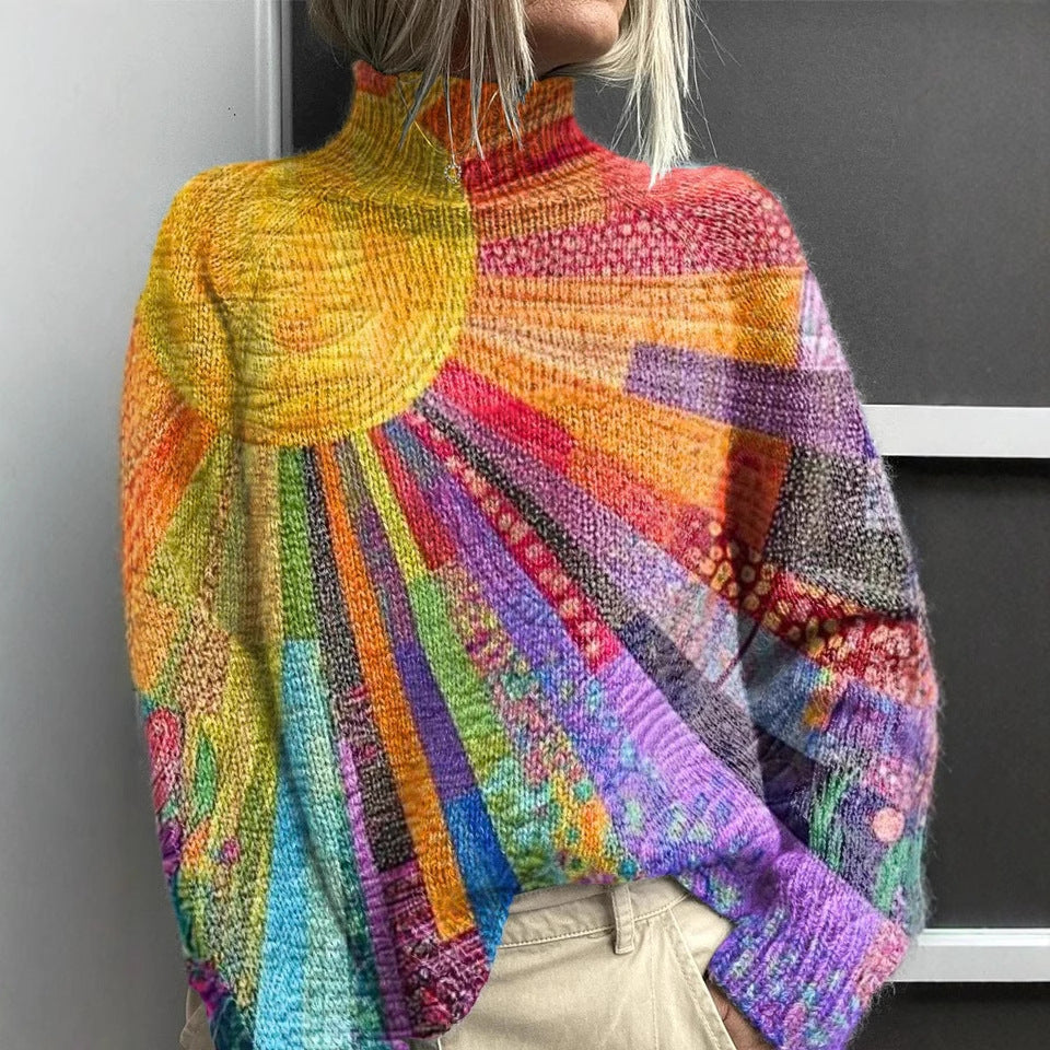 Delfina™ | Kolorowy Golfowy Sweter