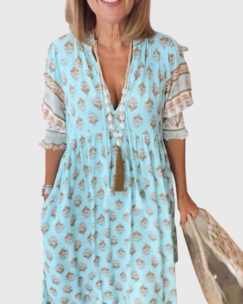 Eileithyiaara - Sukienka Serek Print