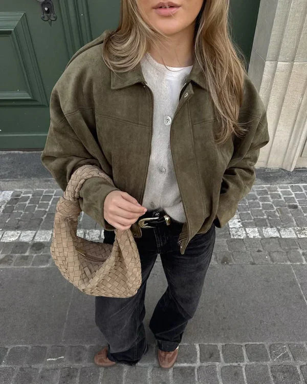 Luna | Zamszowa Bomberka Chic