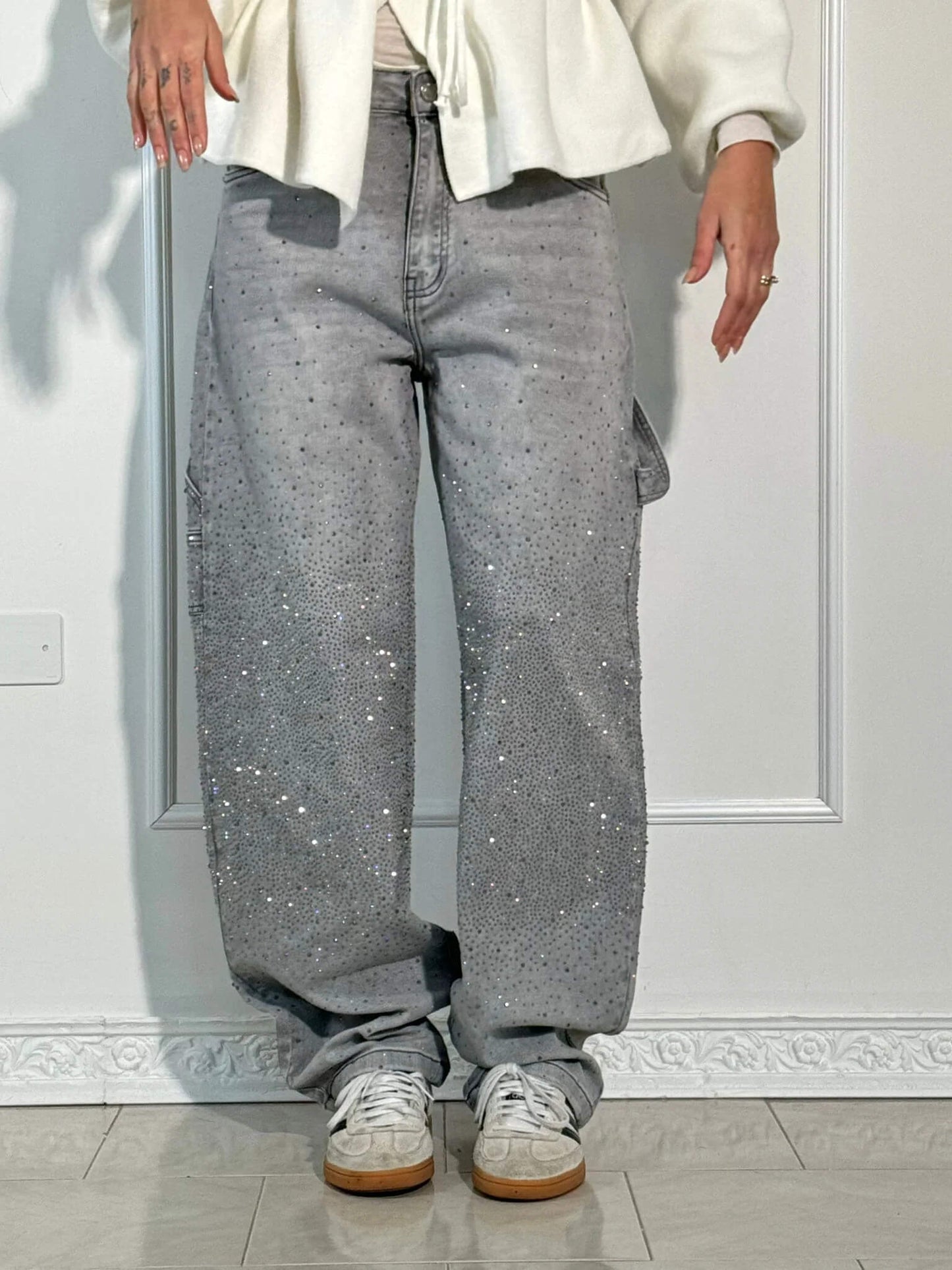 Megan | Diamentowe Jeansy Chic