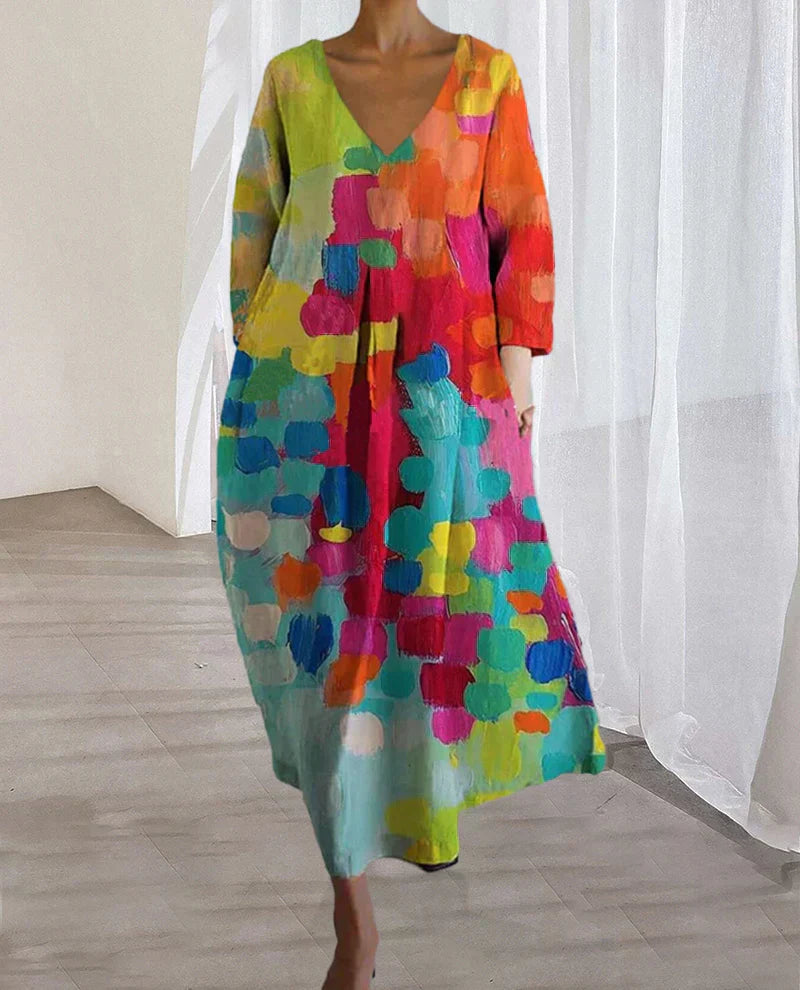 Dorisaia - Kolorowa Sukienka Femme