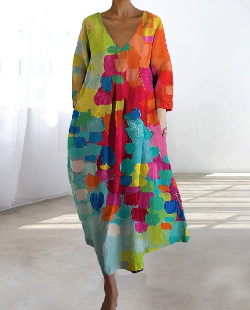 Dorisaia - Kolorowa Sukienka Femme