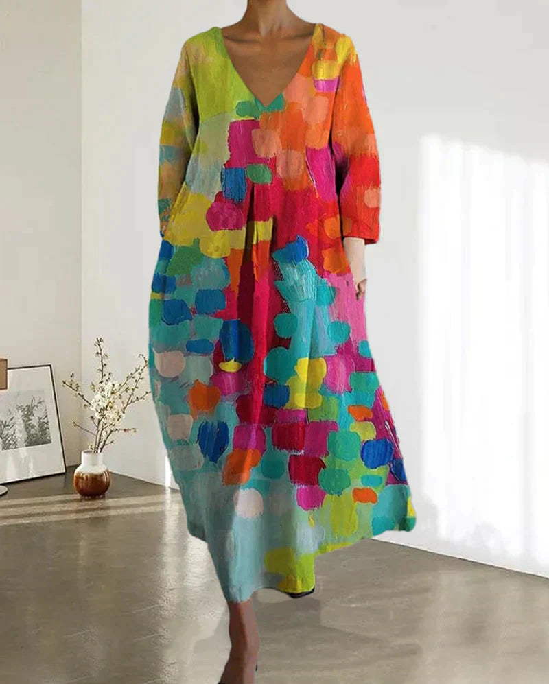 Dorisaia - Kolorowa Sukienka Femme