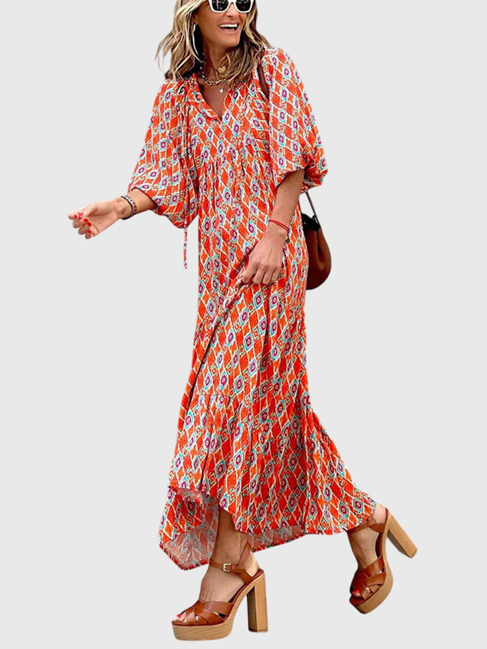Callirrhoeaia - Stylowa Maxi Sukienka
