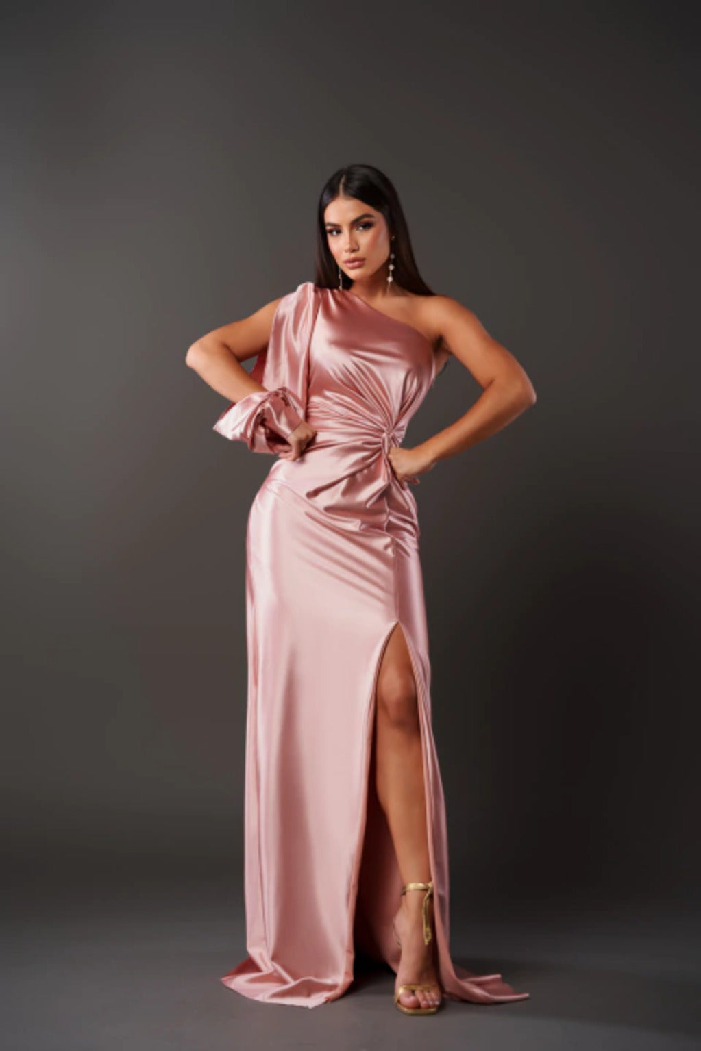 Harmoniaia - Sukienka Wieczorowa One-Shoulder