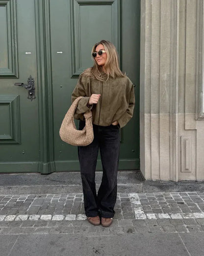 Luna | Zamszowa Bomberka Chic