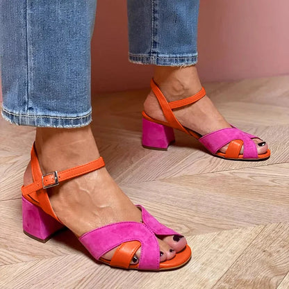 ISABELLA | Sandały Eleganckie Blokowe