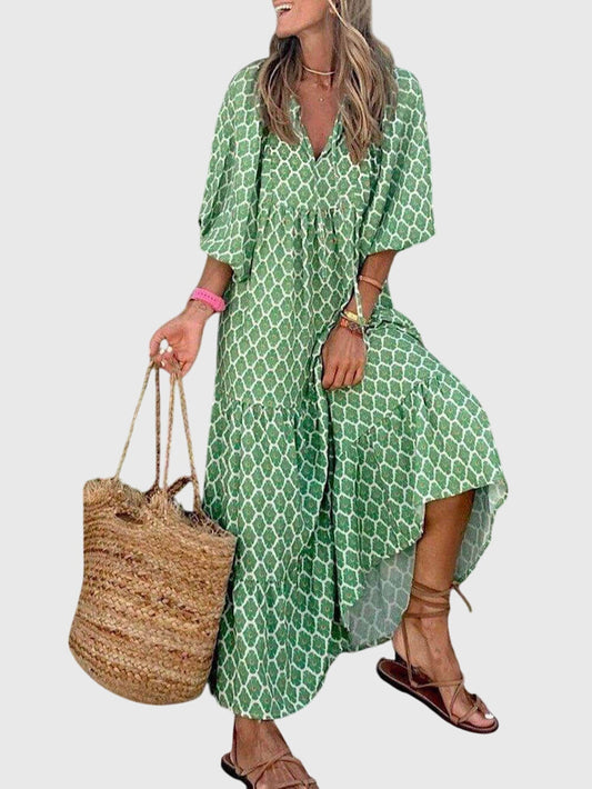 Callirrhoeaia - Stylowa Maxi Sukienka