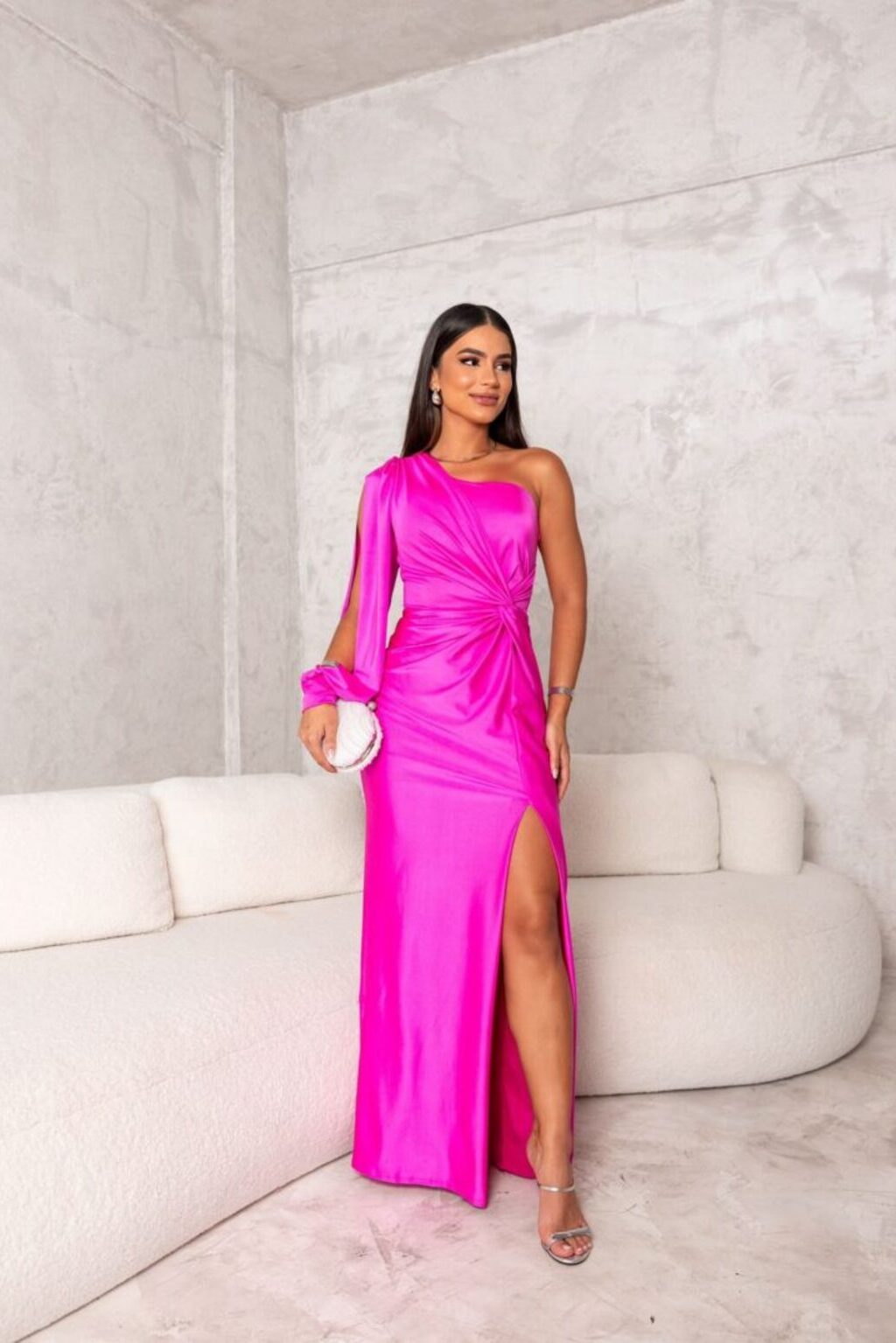 Harmoniaia - Sukienka Wieczorowa One-Shoulder