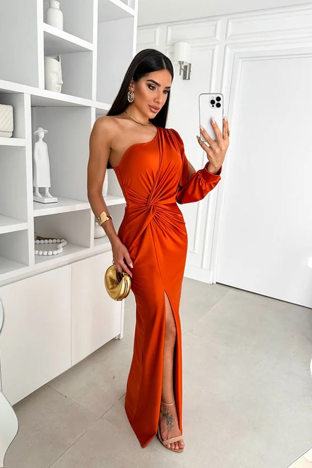 Harmoniaia - Sukienka Wieczorowa One-Shoulder