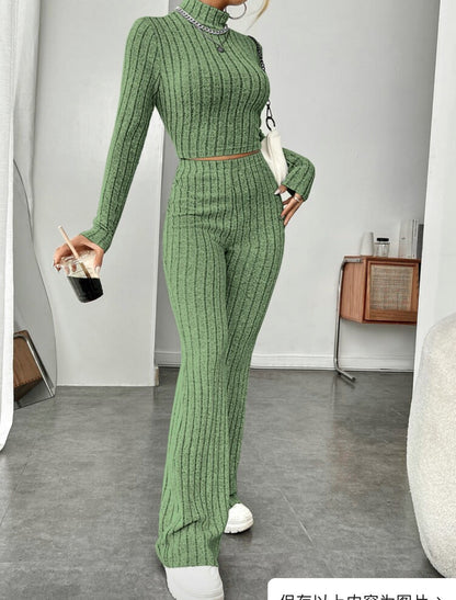 Stylowy Golf z Szerokimi Spodniami