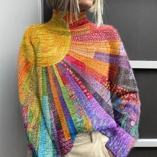 Delfina™ | Kolorowy Golfowy Sweter