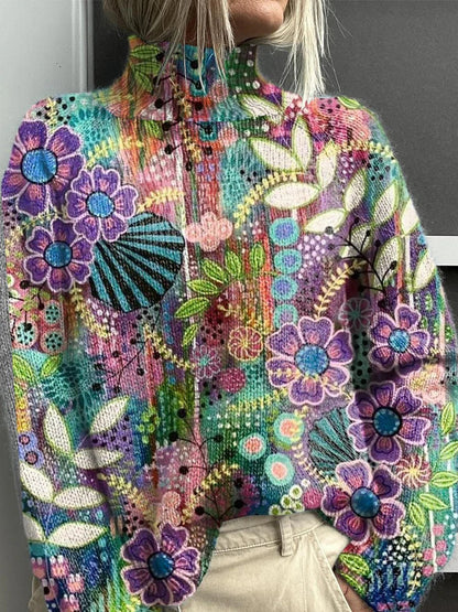 Delfina™ | Kolorowy Golfowy Sweter