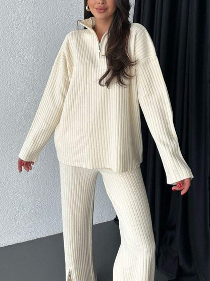 Stylowy Jesienny Zestaw Swetrowy