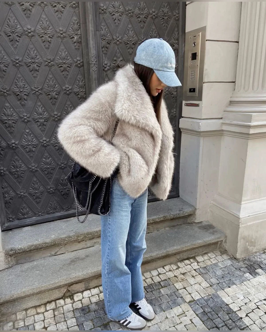 Bruna™ | Futrzany Płaszcz Glam