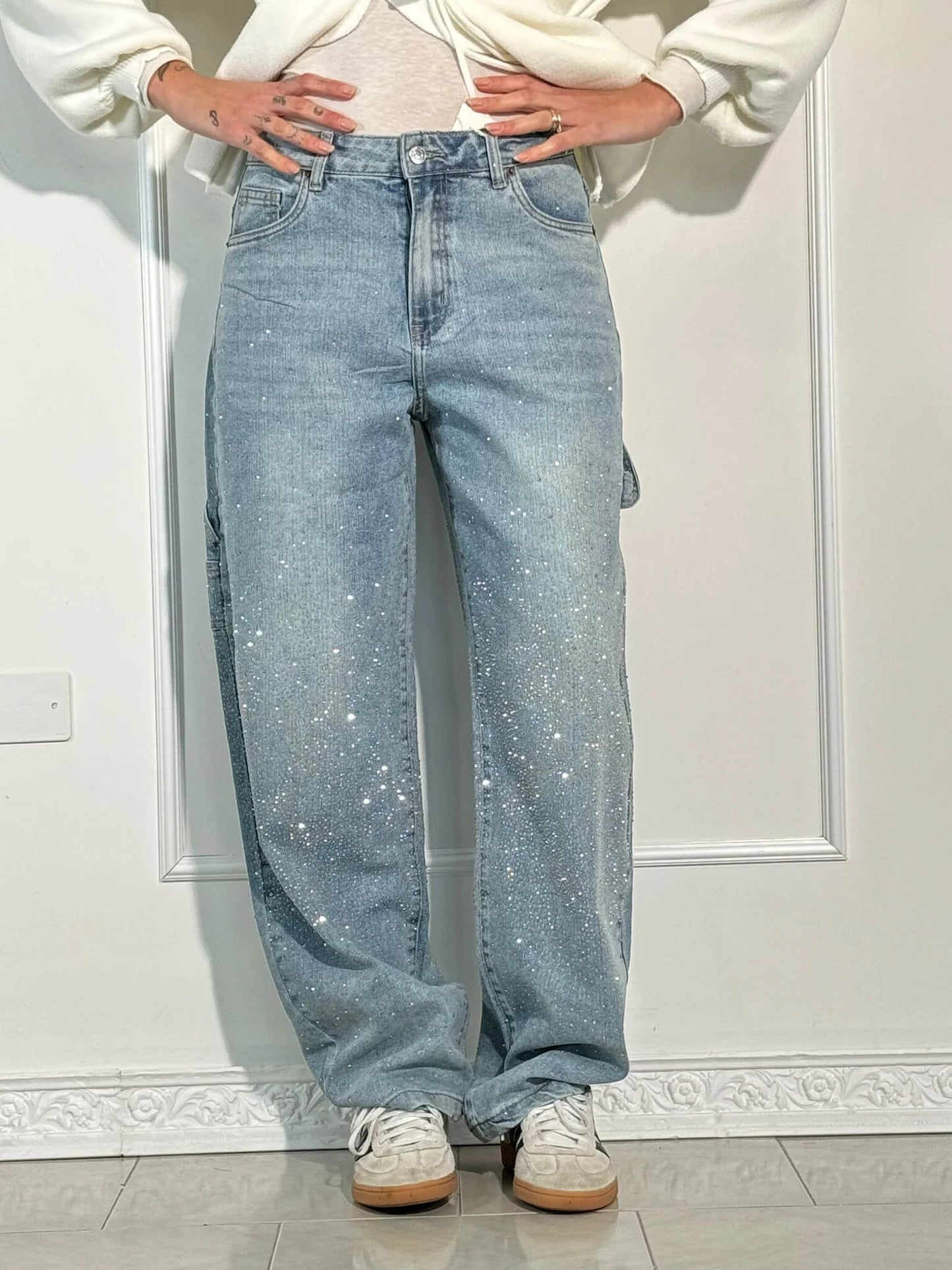 Megan | Diamentowe Jeansy Chic