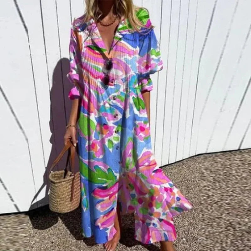 Thalassaia - Boho Maxi Sukienka