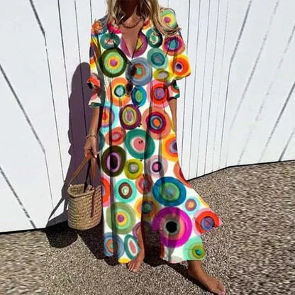 Thalassaia - Boho Maxi Sukienka