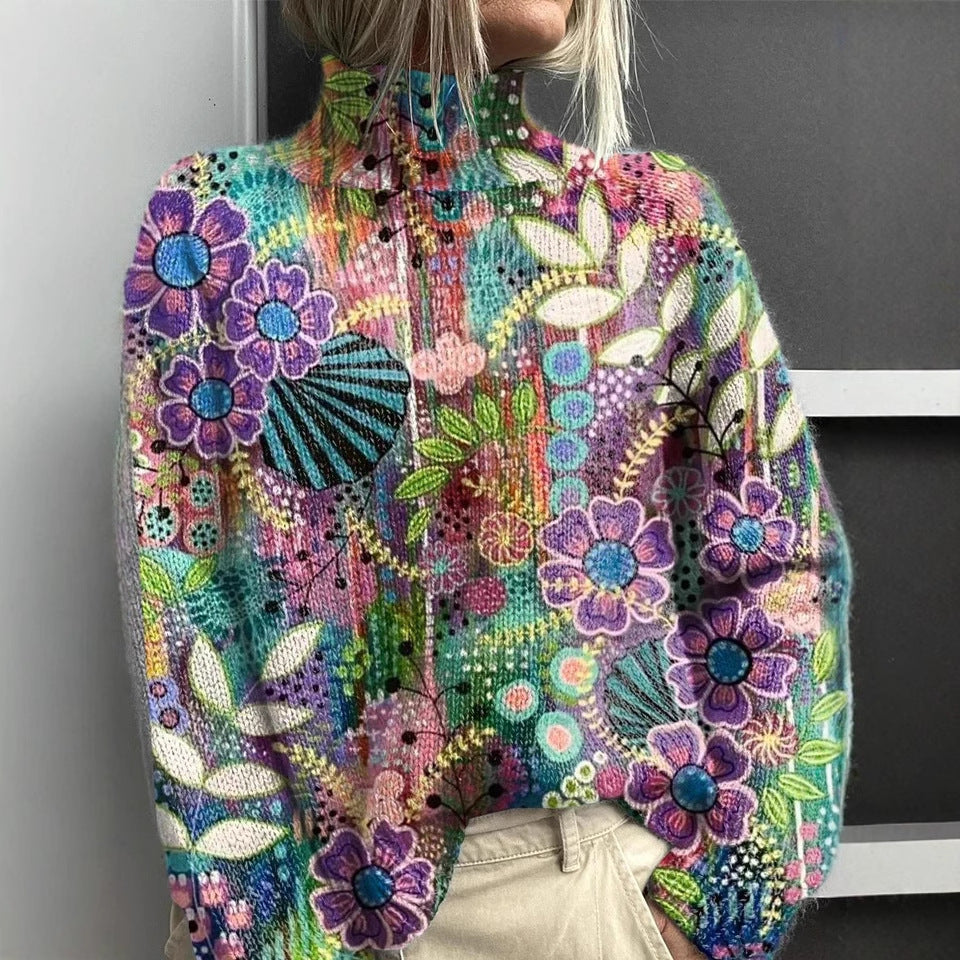 Delfina™ | Kolorowy Golfowy Sweter