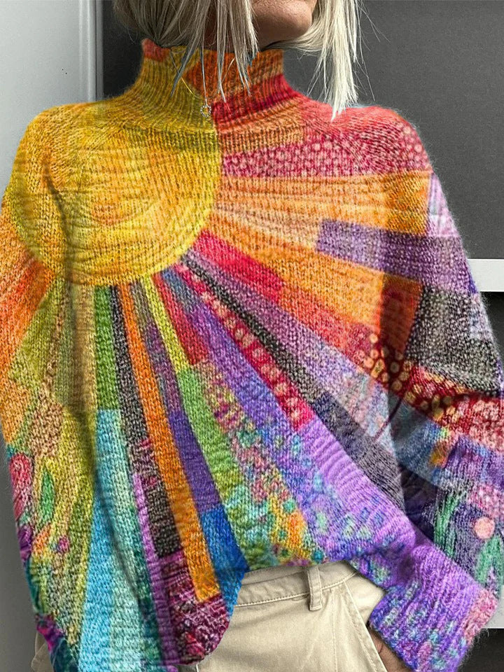 Delfina™ | Kolorowy Golfowy Sweter