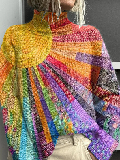 Delfina™ | Kolorowy Golfowy Sweter