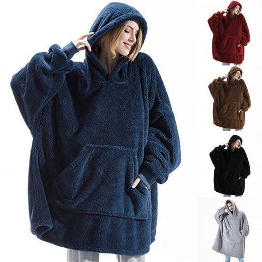 Stylowa Zimowa Bluza z Kieszenią