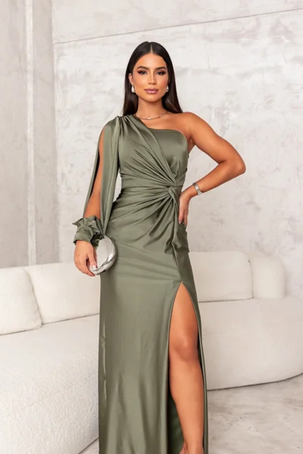 Harmoniaia - Sukienka Wieczorowa One-Shoulder