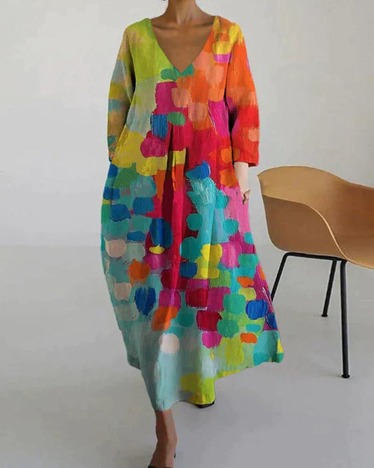 Dorisaia - Kolorowa Sukienka Femme
